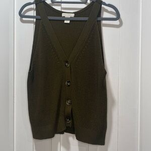 H&M vest, dark green.